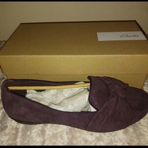 Clarks Women's Dark Purple Flats